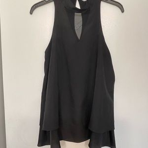 Black, high neck tank, CROSBY